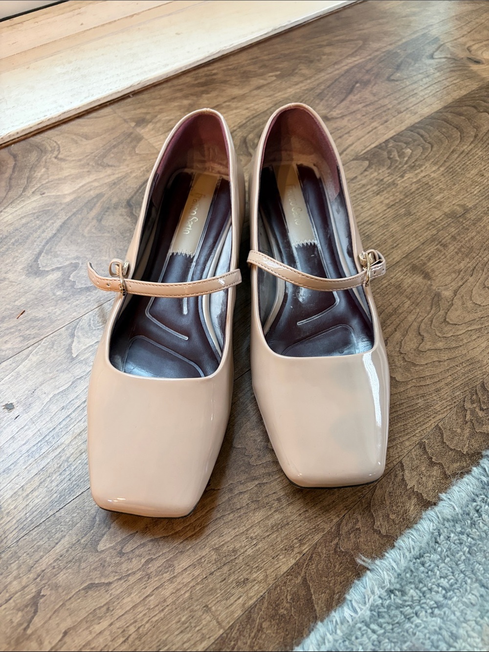 Franco Sarto Nude Patent Mary Jane Flats
